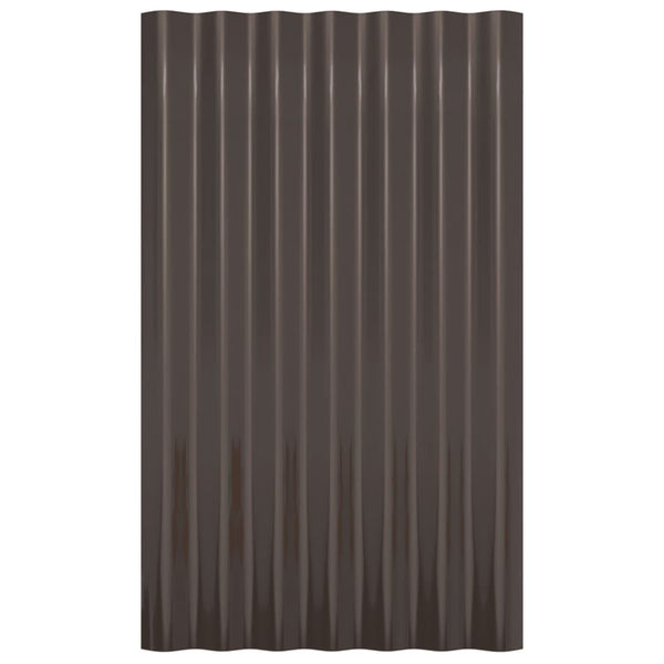 Dachpaneele 60x36cm, Verzinkt, Braun, 36 Stk.