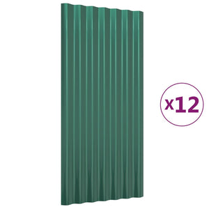 Dachpaneele Grün, 12 Stk., 80x36 cm