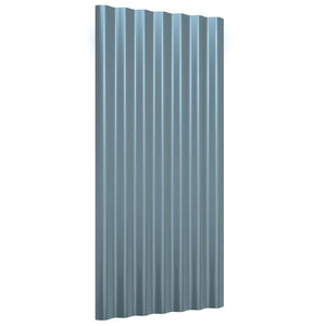 Dachpaneele Grau Verzinkt 80x36cm 12 Stk.