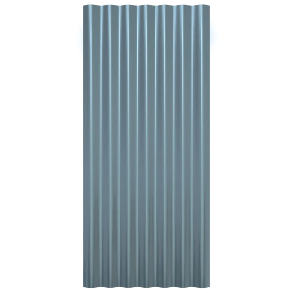 Dachpaneele Grau Verzinkt 80x36cm 12 Stk.