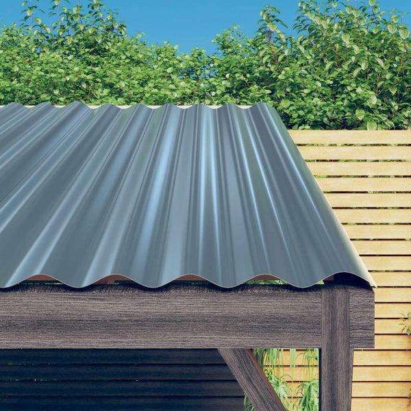 Dachpaneele Grau Verzinkt 80x36cm 12 Stk.