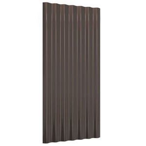 Dachpaneele, Verzinkt, Braun, 80x36cm, 12 Stk.
