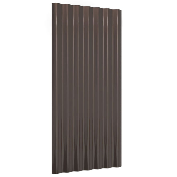Dachpaneele, Verzinkt, Braun, 80x36cm, 12 Stk.