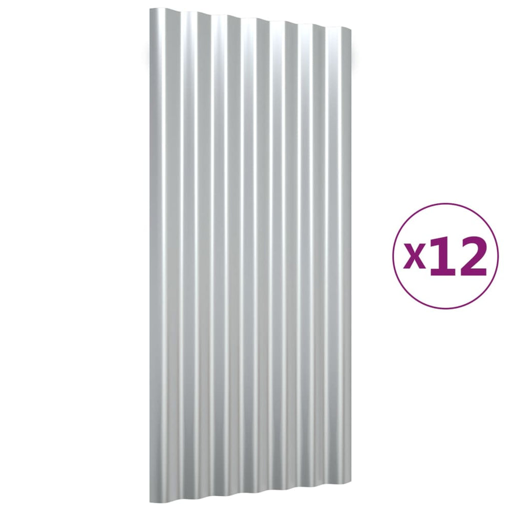 Dachpaneele 80x36cm, 12 Stk, Verzinkt
