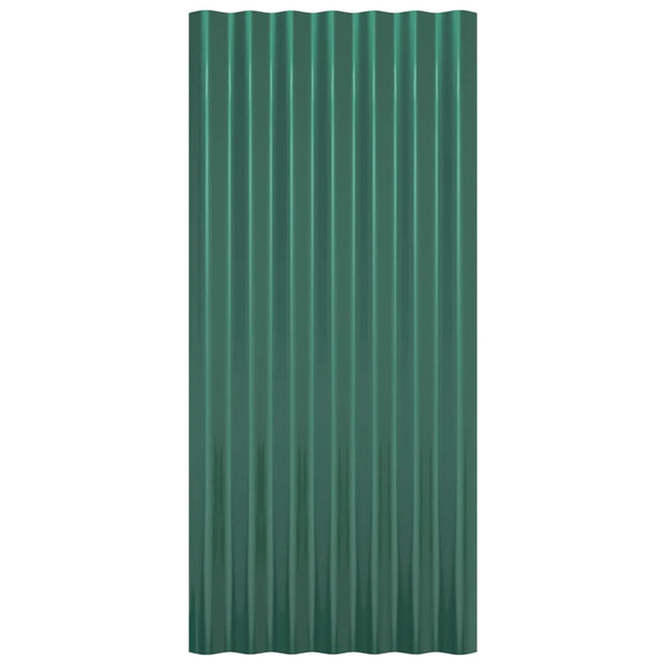 Dachpaneele Grün Verzinkt 80x36cm, 36 Stk.