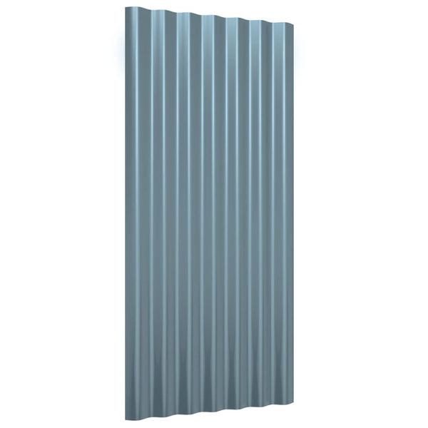 Dachpaneele Grau Verzinkt 80x36cm, 36 Stk.