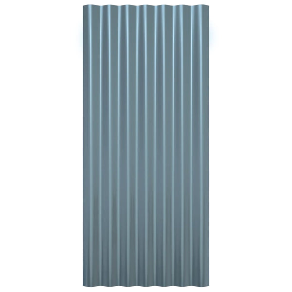 Dachpaneele Grau Verzinkt 80x36cm, 36 Stk.