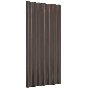 Dachpaneele, 36 Stk, Verzinkt, Braun, 80x36 cm