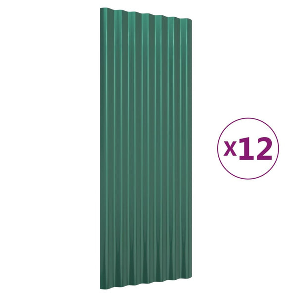 Dachpaneele Grün, 100x36cm, 12 Stk.
