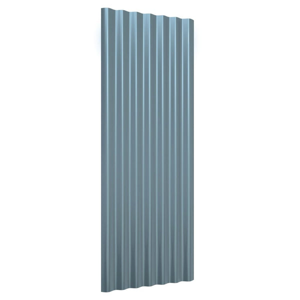 Dachpaneele Grau Verzinkt 100x36 cm, 12 Stk.
