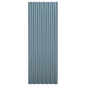 Dachpaneele Grau Verzinkt 100x36 cm, 12 Stk.