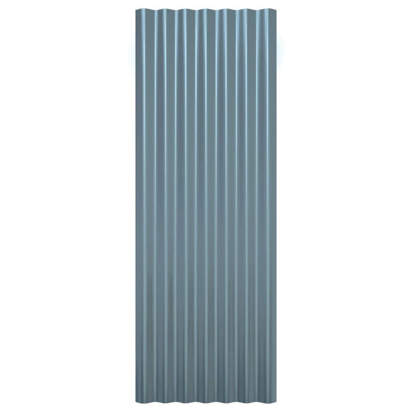 Dachpaneele Grau Verzinkt 100x36 cm, 12 Stk.