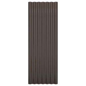 vidaXL Panneaux de toit 12 pcs. Acier galvanisé Marron 100x36 cm