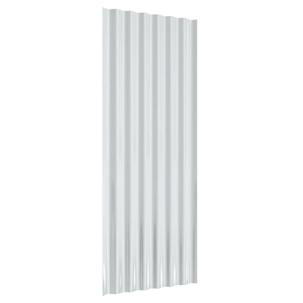 vidaXL Panneaux de toit 12 pcs. Acier galvanisé Marron 100x36 cm
