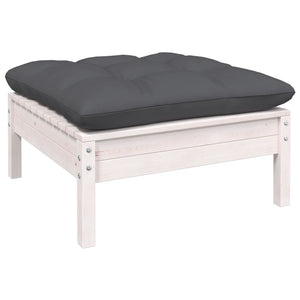 5-tlg. Garten-Lounge-Set mit Anthrazit Kissen Kiefernholz