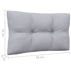 6-tlg. Garten-Lounge-Set mit Grauen Kissen Kiefernholz