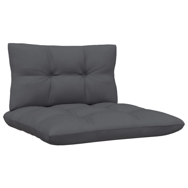 4-Sitzer-Gartensofa mit Anthrazit Kissen Massivholz Kiefer
