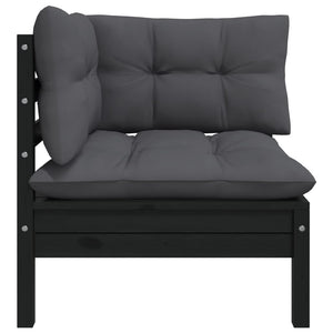 8-tlg. Garten-Lounge-Set mit Kissen Massivholz Kiefer