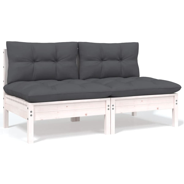 vidaXL Salon de jardin 6 pcs avec coussins Bois de pin massif