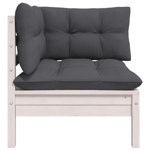 vidaXL Salon de jardin 6 pcs avec coussins Bois de pin massif