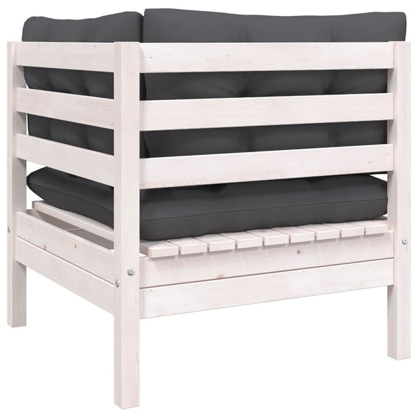 vidaXL Salon de jardin 6 pcs avec coussins Bois de pin massif