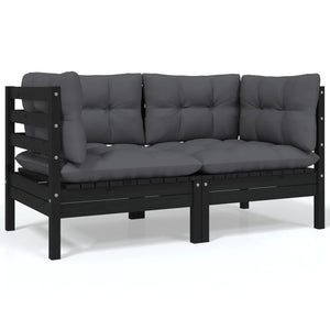 7-tlg. Garten-Lounge-Set mit Kissen Kiefer Massivholz