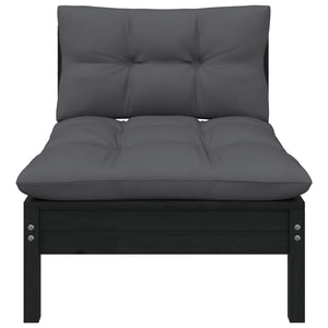 vidaXL Salon de jardin 7 pcs avec coussins en pin massif