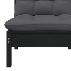 vidaXL Salon de jardin 7 pcs avec coussins en pin massif