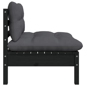 vidaXL Salon de jardin 7 pcs avec coussins en pin massif