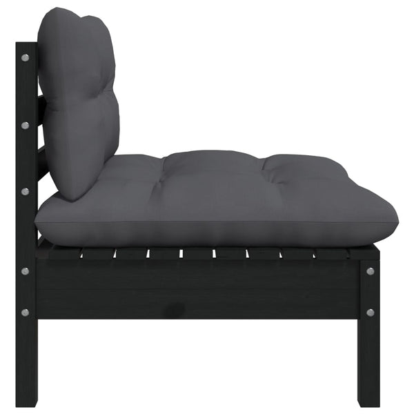 vidaXL Salon de jardin 7 pcs avec coussins en pin massif