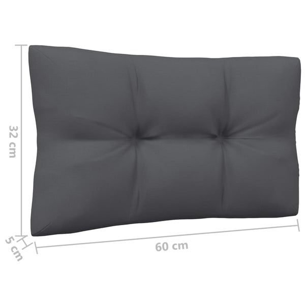 vidaXL Salon de jardin 7 pcs avec coussins en pin massif