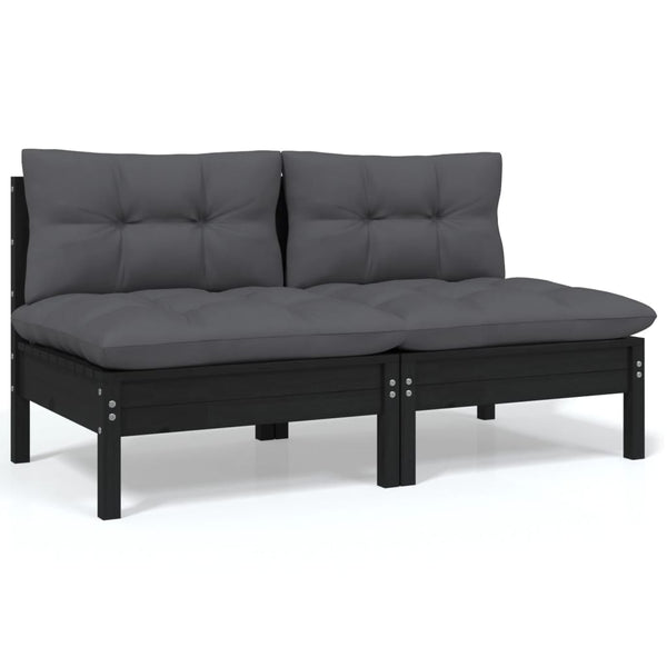 vidaXL Salon de jardin 8 pcs avec coussins, bois de pin massif