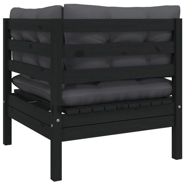 vidaXL Salon de jardin 8 pcs avec coussins, bois de pin massif