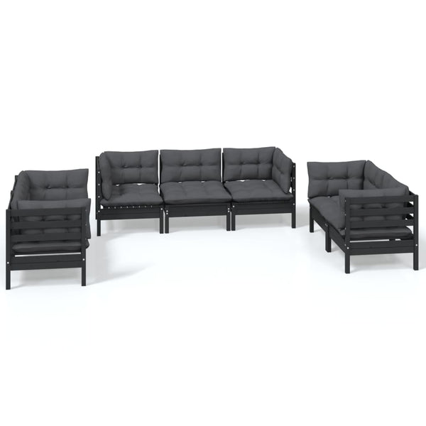 7-tlg. Garten-Lounge-Set mit Kissen Kiefer Massivholz
