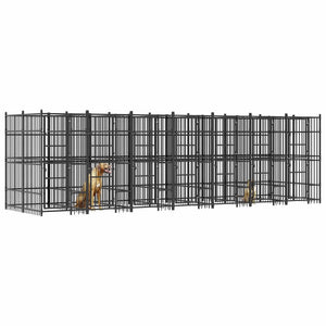 Outdoor-Hundezwinger Stahl 12,9 m²