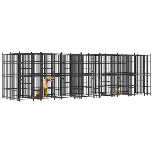 Outdoor-Hundezwinger Stahl 12,9 m²