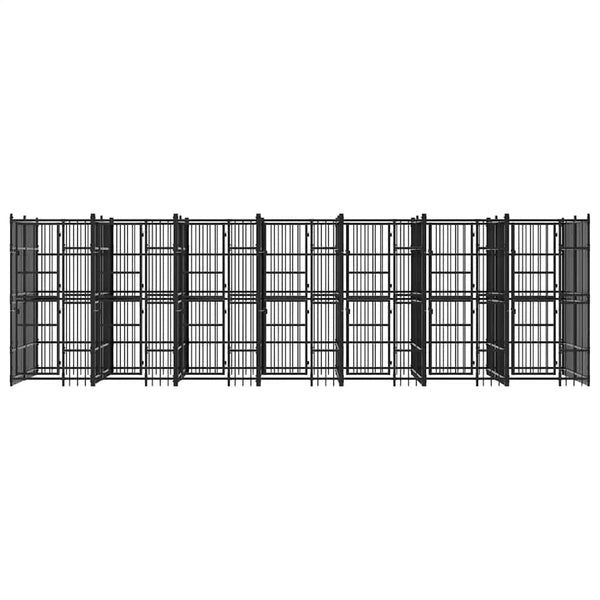 Outdoor-Hundezwinger Stahl 12,9 m²