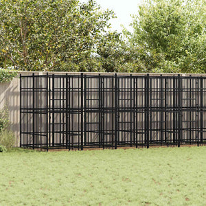 Outdoor-Hundezwinger Stahl 16,59 m²