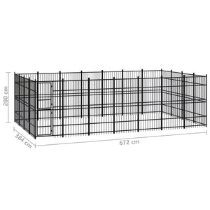 Outdoor-Hundezwinger Stahl 25,8 m²