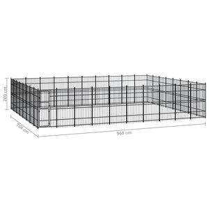 Outdoor-Hundezwinger Stahl 73,73 m²