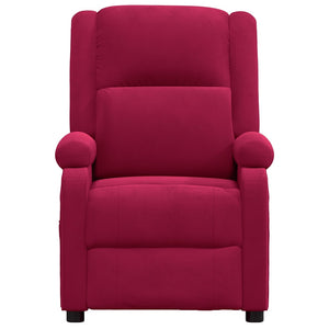 Massagesessel Weinrot Samt Relaxsessel