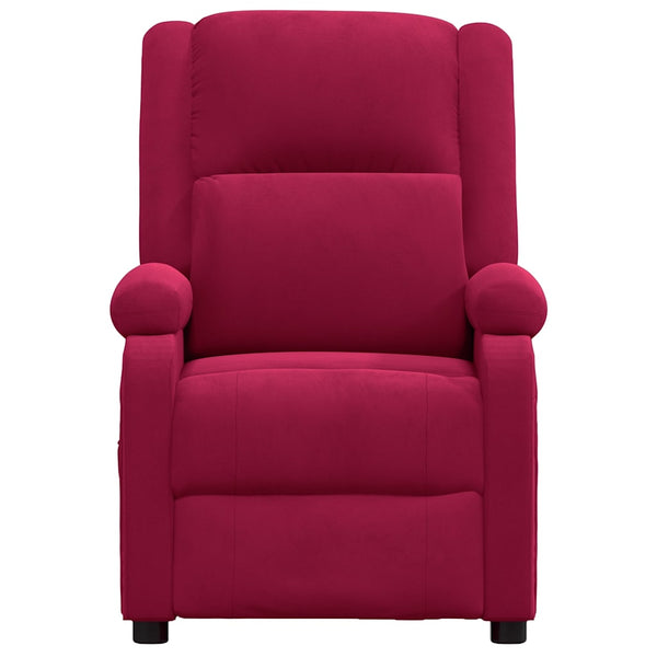 Massagesessel Weinrot Samt Relaxsessel