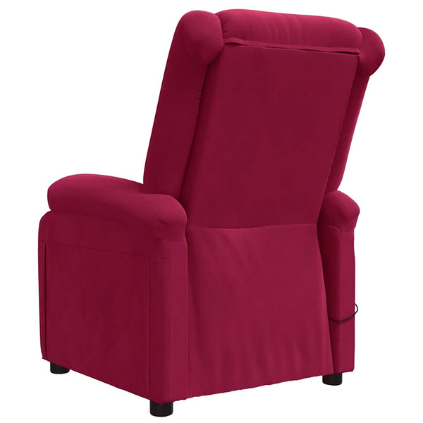 Massagesessel Weinrot Samt Relaxsessel