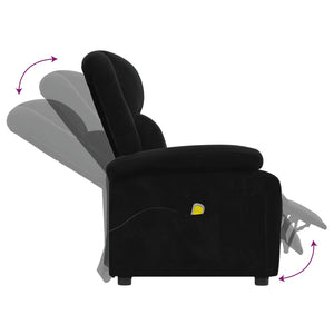 Massagesessel Schwarz Samt