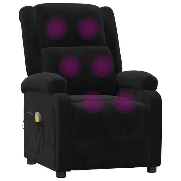 Massagesessel Schwarz Samt