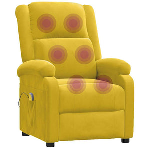 Massagesessel Gelb Samt Relaxsessel