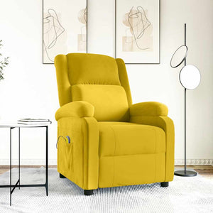 Massagesessel Gelb Samt Relaxsessel