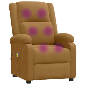 Massagesessel Braun Samt Relaxsessel
