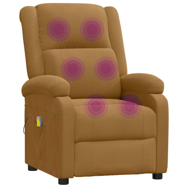 Massagesessel Braun Samt Relaxsessel