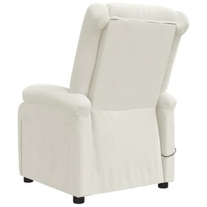 Massagesessel Creme Samt Relaxsessel